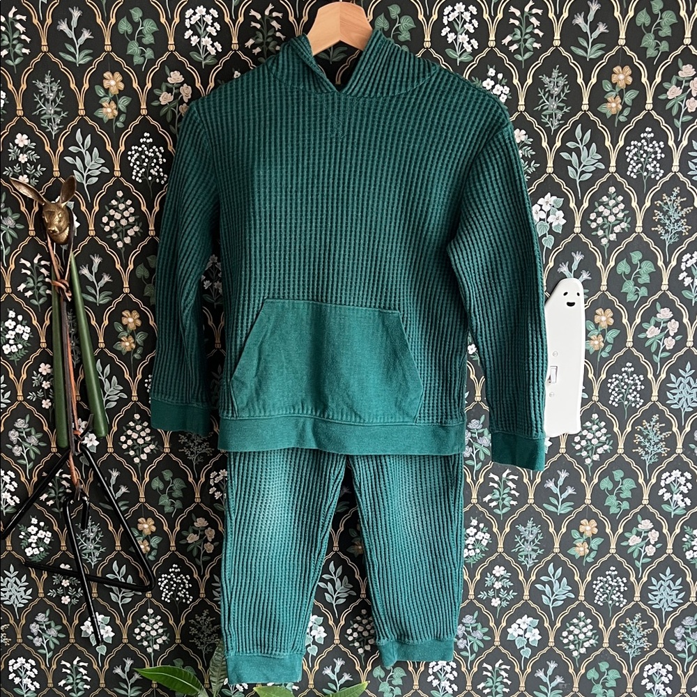 Boys Cat & Jack Waffle Knit Two Piece Hoodie Set